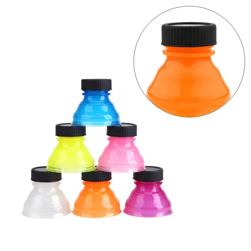 6pcs Bottle Top Lid Drink Wine Bottle Stopper Reusable Plastic Beer Water Dispenser Lid Protector Caps Cover Cup Accessories