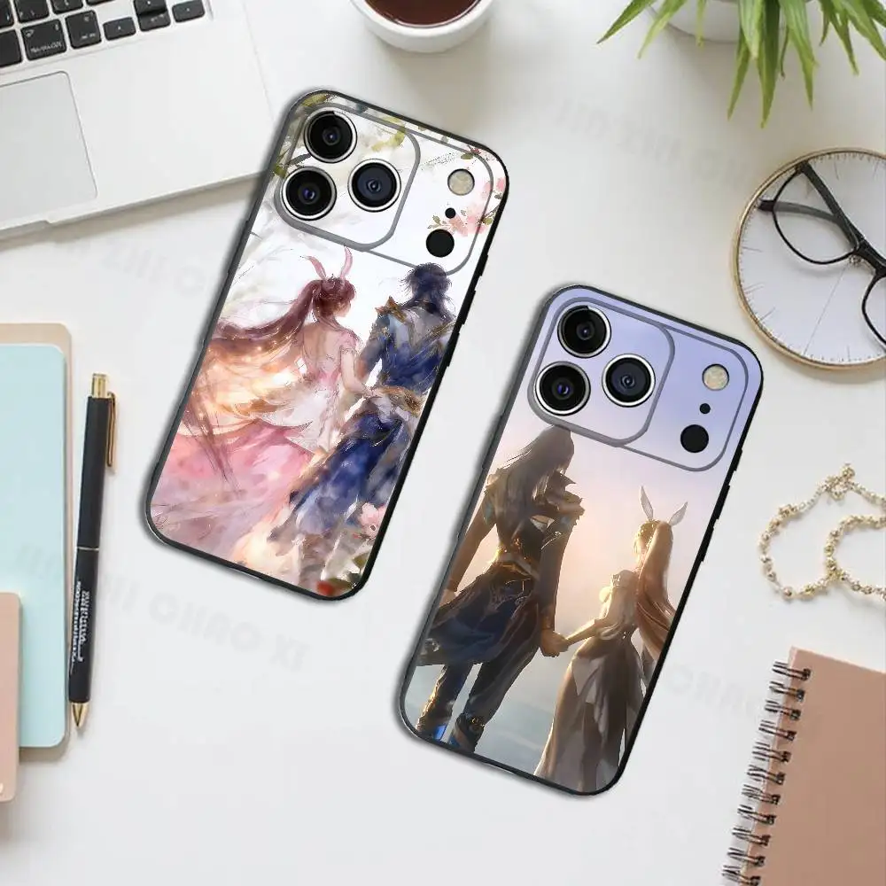 

Douluo Continent Anime Black Phone Case For IPhone 17 16 15 14 13 12 13 12 11 Pro Max Plus XS XR Silicone Soft Back Cover