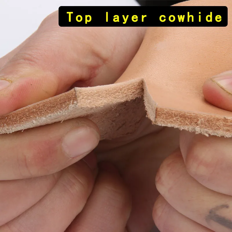 5mm Whole Sheet of Pure Hard Thickened Top Layer Cowhide Material, Handmade DIY Genuine Leather, Edge Material, Vegetable Tanned
