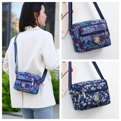 Waterproof Nylon Women Messenger Bags Large Capacity Crossbody Shoulder Bag High Quality Floral Bolsa Tote