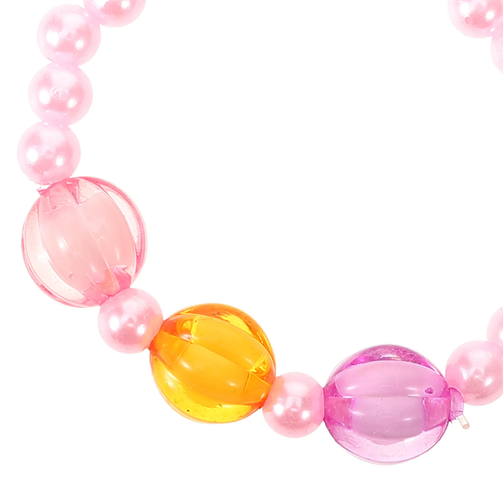 

1Set Jewelry Set for Girls Kids Fashion Necklace Bracelet Set Bright Colorful Plastic Gems Toddler Girl Gift