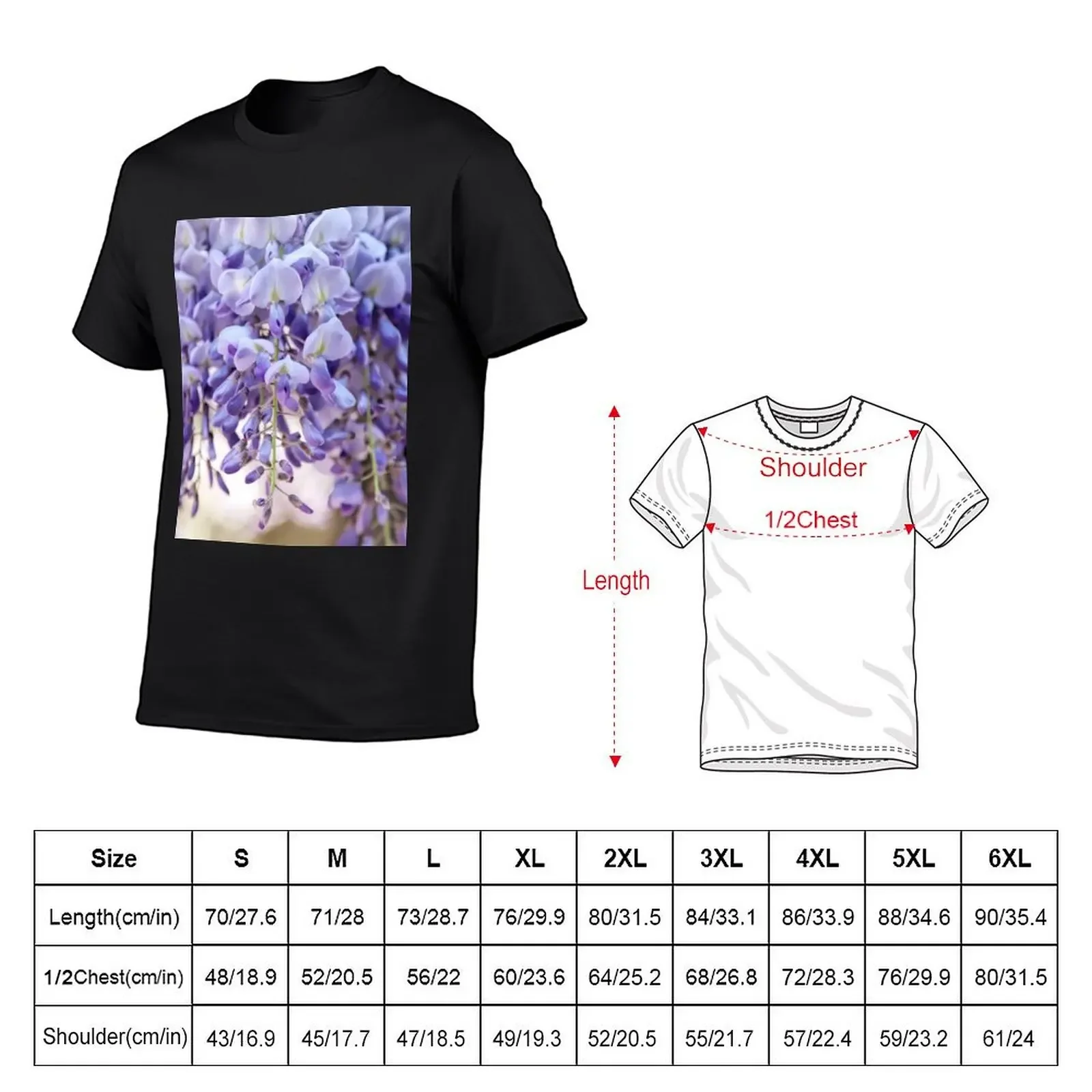 Wisteria T-Shirt aesthetic clothes baggy shirts mens t shirts