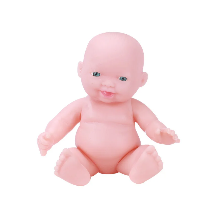 Mini smalto da 5 pollici imitazione bambola rinata in PVC colla morbida per bambini giocattolo educativo per la prima infanzia per bambini di 4-6 anni