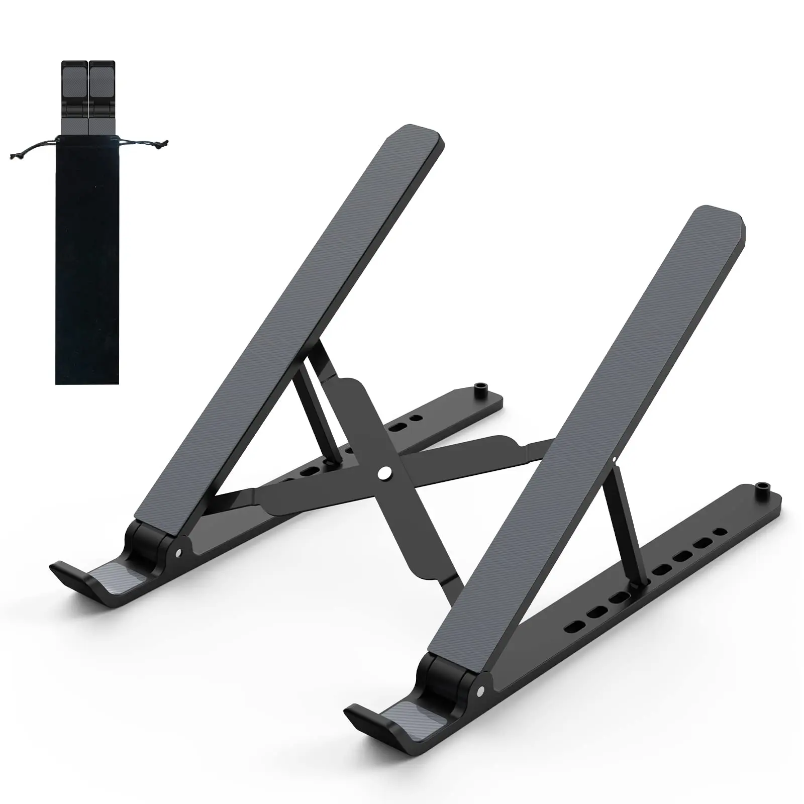 

Foldable Laptop Stand Portable Notebook Support Base Holder Adjustable Riser Cooling Bracket Universal for Laptop Tablet