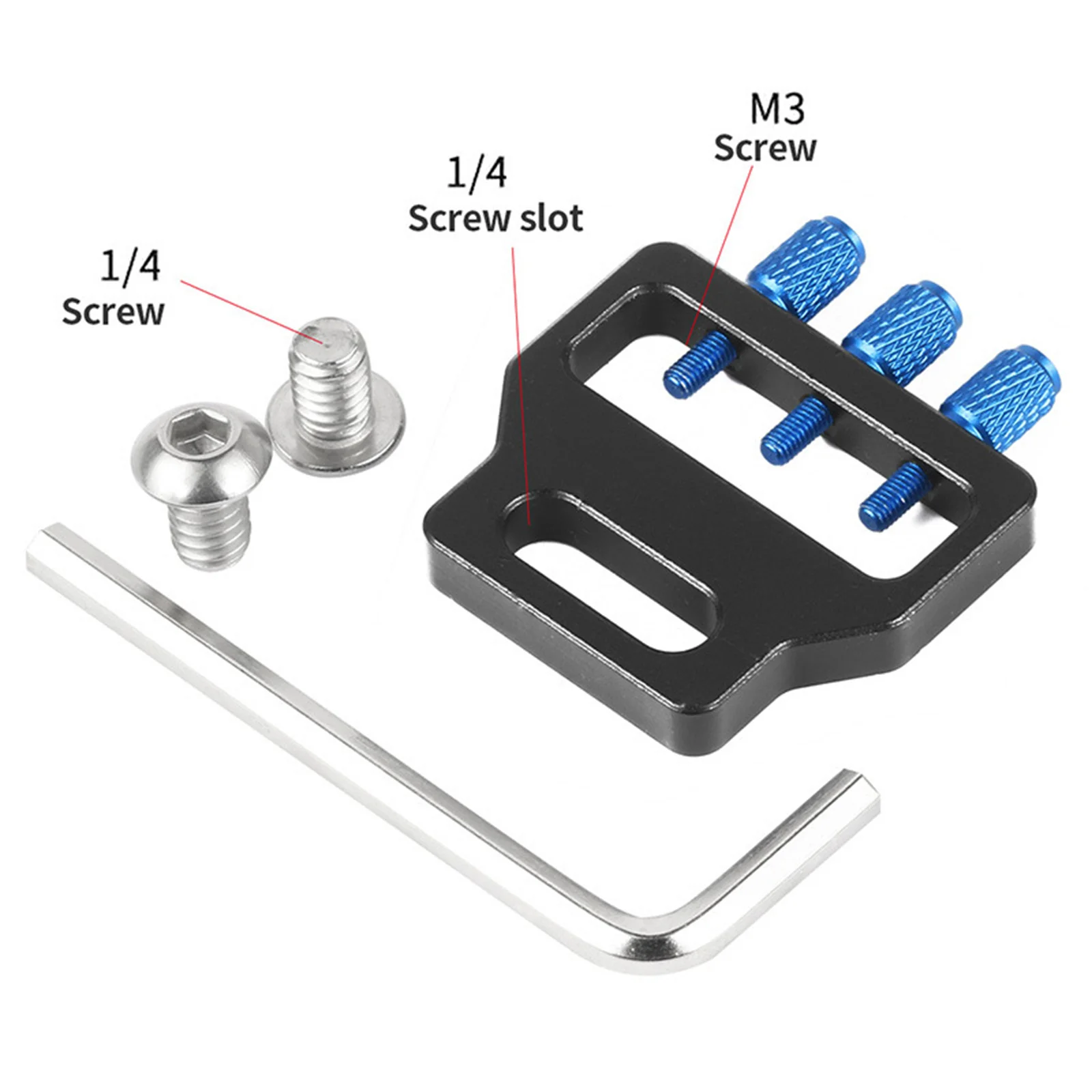 Metal HDMI-compatible Cable Clamp Lock Protection Clip Fixator Tether Tool With 1/4" Screw For Camera Cage Quick Release Plate
