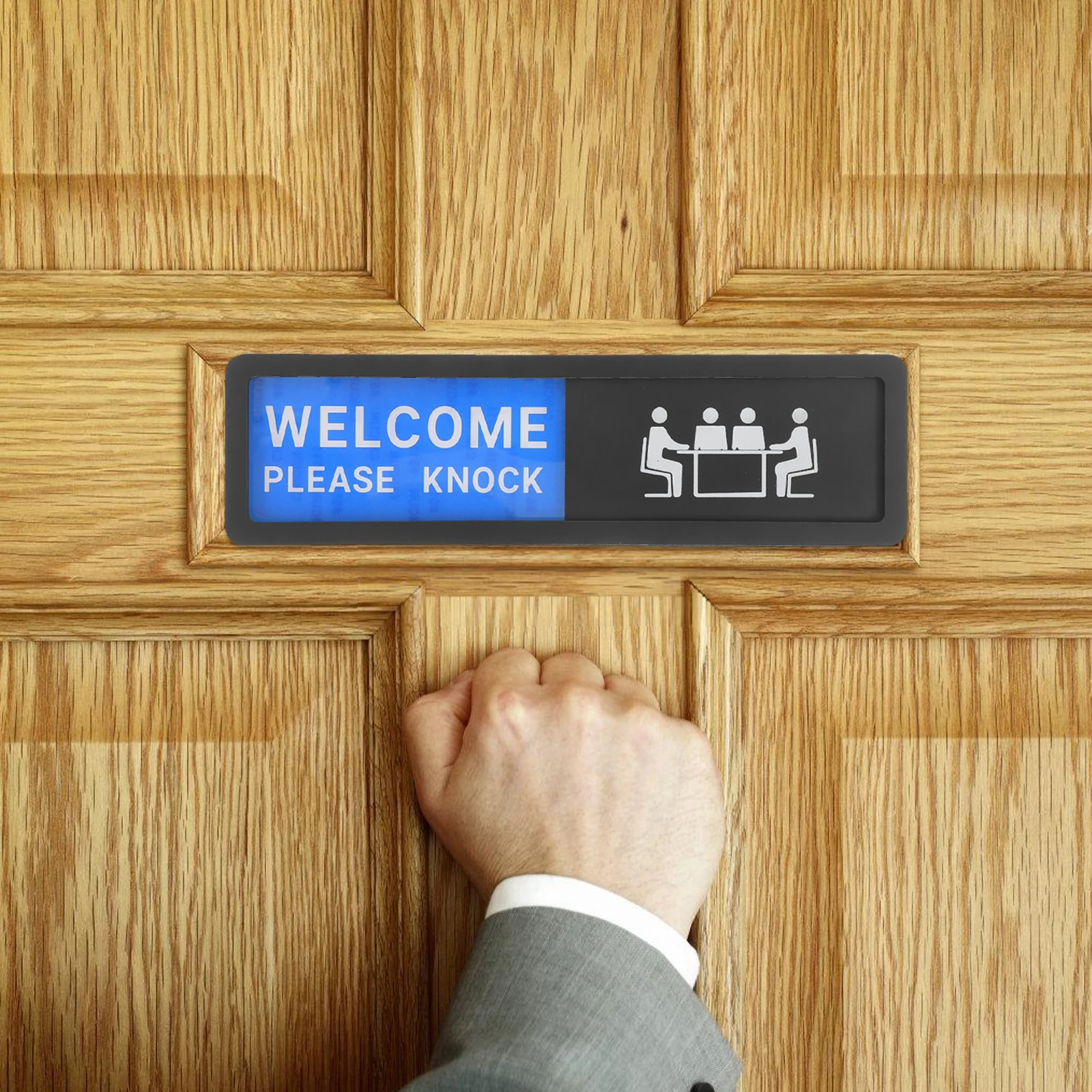 

2pcs Office Privacy Slider Indicator Do Not Disturb Signboard Conference Room Door Sign Dorm Bedroom Busy Sign Knock Before
