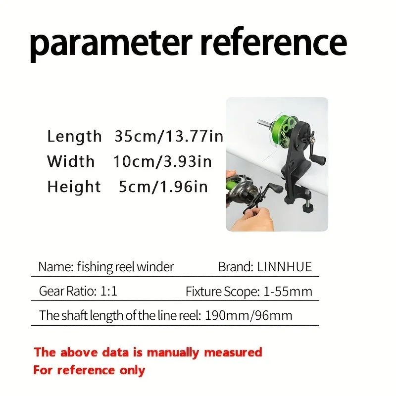 Professioneller Leichter Angelschnur-Aufwickler Rostfreier Robuster Schnurwickler für Spinn- und Baitcasting-Rollen Zubehör – Detail 2