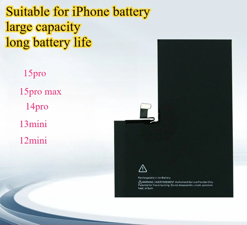 

5000 мАч 15pro Max Подходит для аккумулятора IPhone, большой емкости 12 mini 12/12pro 13pro Max 14pro Max 15 15pro