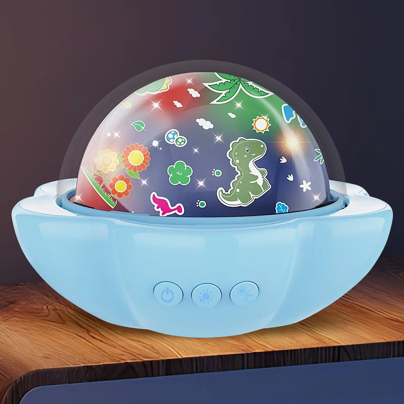 Proiettore per bambini Luce notturna Camera da letto Luce notturna Proiettore stellare Giocattolo per l'apprendimento precoce Lampada di proiezione a LED interattiva per mensola domestica