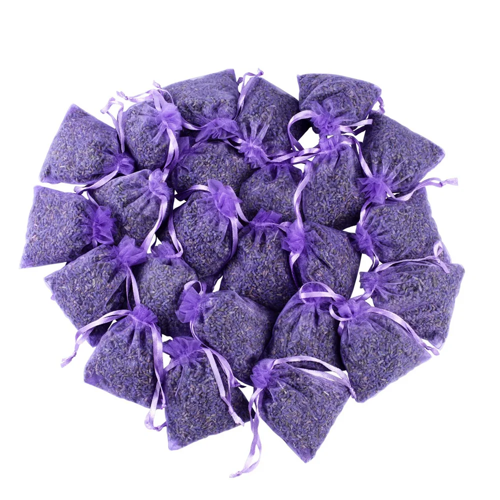 

24 Bag Real Natural lasting Lavend Dried Flowers Lavender Bud Sachets DIY Resin,Drawer Closet Fresh Scents,Home Fragrance Sachet