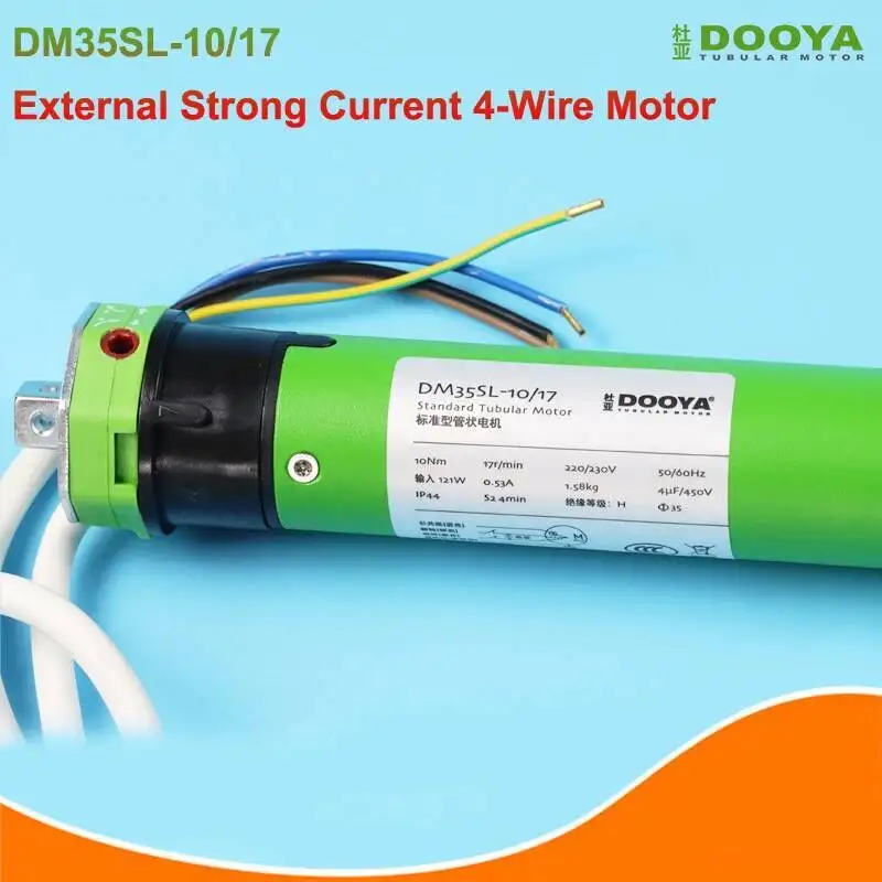 121W Dooya DM35SL-10/17 External Strong Current 4-Wire Tubular Motor Smart Home Electric Rolling Soft Screen Curtain