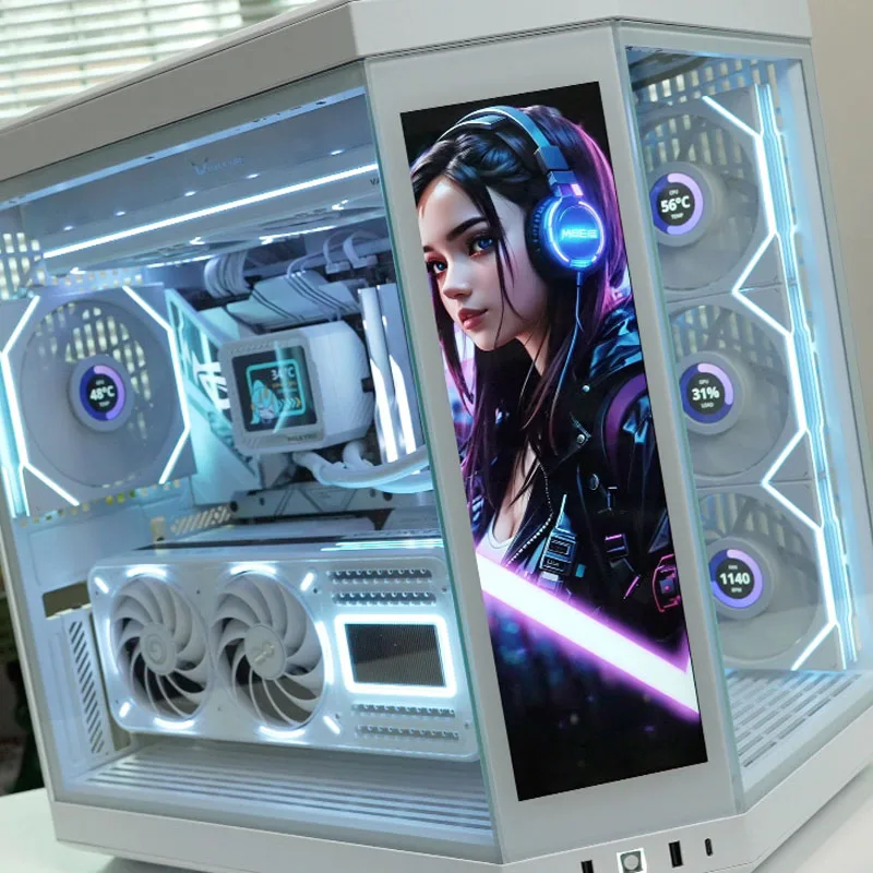 12.6 Inch Aida64 IPS LCD Monitor Ultrawide PC Secondary For CPU GPU Chassis water tank game secondary screen Mini Display