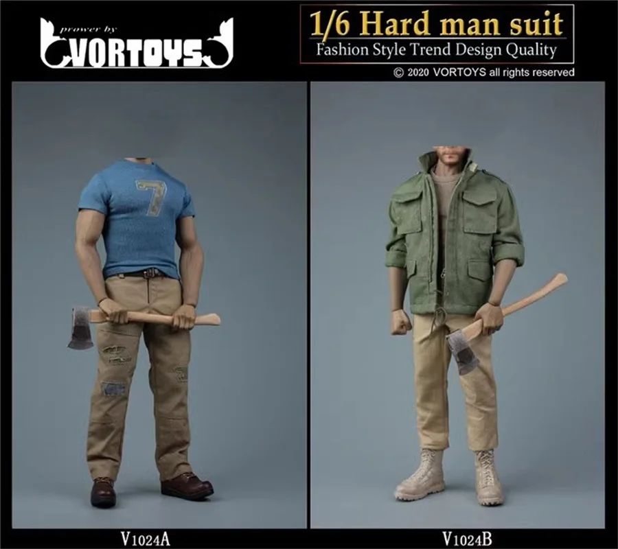 

VORTOYS V1024 1/6 Soldier Tough Guy Workwear Set Clothing Model Toy Accessories Fit 12'' Action Figure M34 M33 Body In Stock