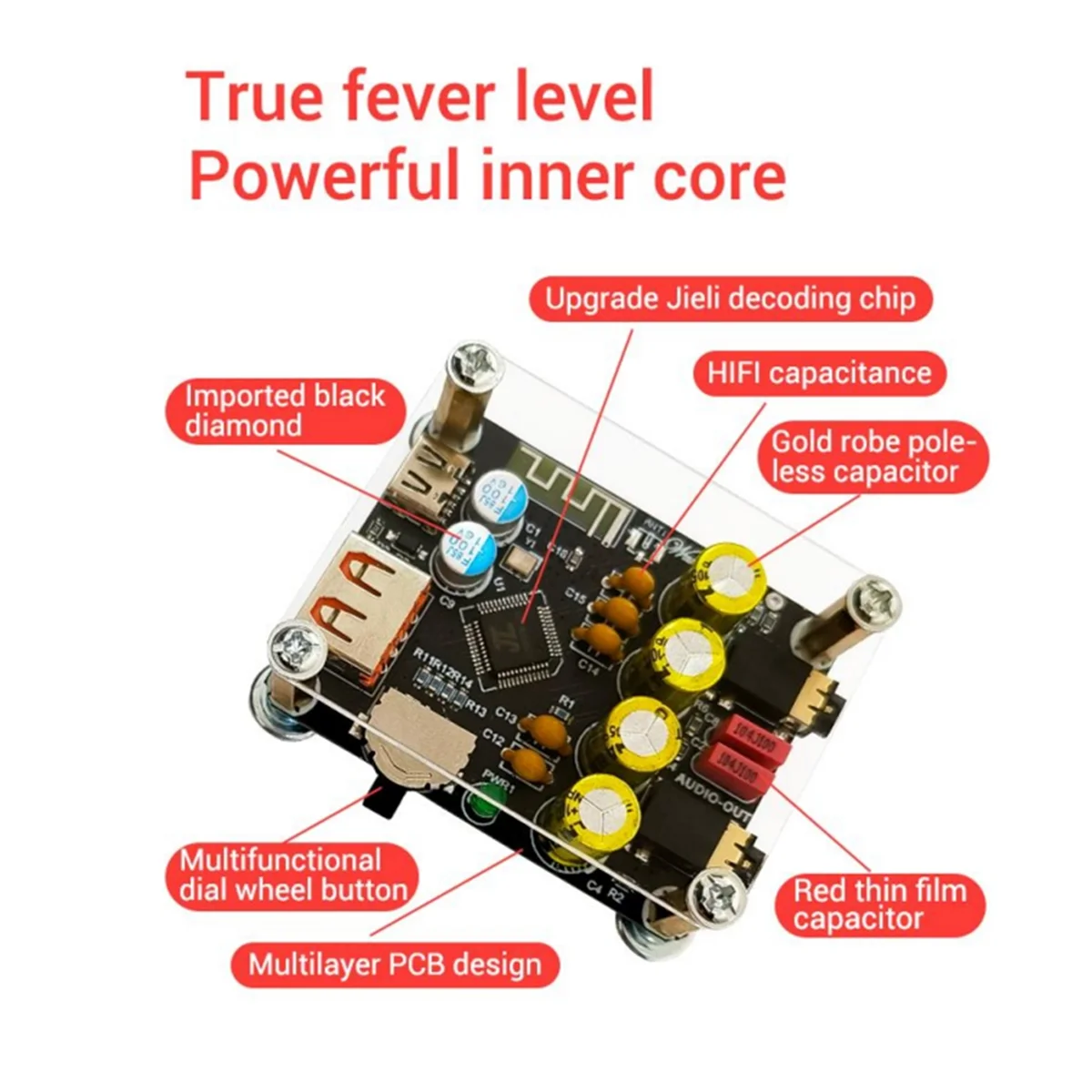 ZK-PT2 HIFI 5.1 บลูทูธ USB ถอดรหัสคณะกรรมการเครื่องเล่น Lossless WAV/FLAC/APE เครื่องรับสัญญาณเสียงเครื่องขยายเสียง APP ฟังก์ชั่น