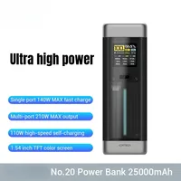 2024 New No.20 Power Bank 25000mAh P23 210W Output 3-Port Portable Charger 140W USB C For Macbook iPhone 14 Xiaomi ZMI Camping