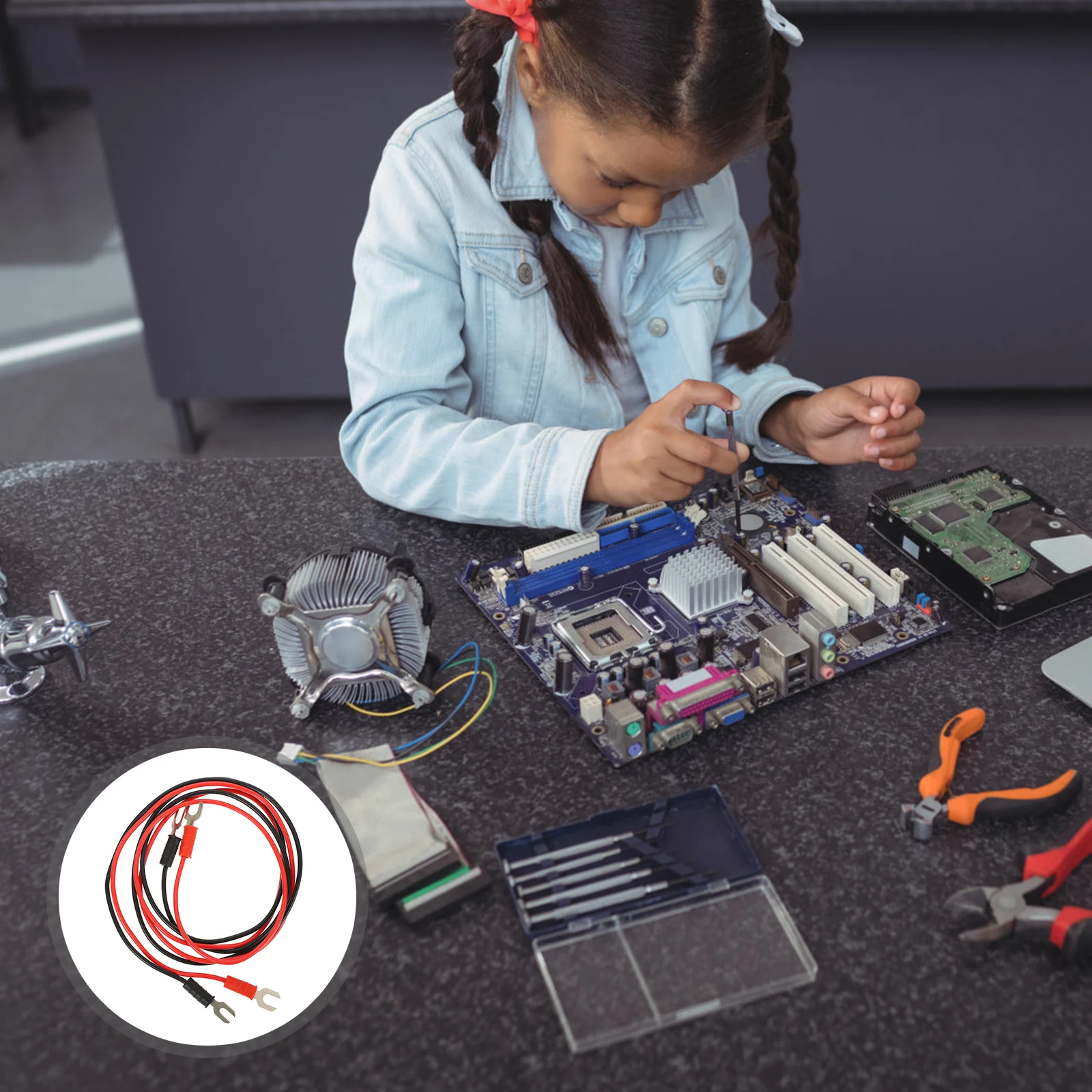 

2pcs U-Shaped Insulated Copper Test Leads Plastic Connectors For Circuit Testing Electricity Demos Wires Electrical