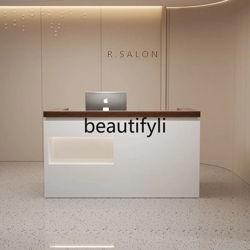 

Cashier Counter Modern Clothing Store Bar Counter Small Painted Company Front Desk Reception Desk