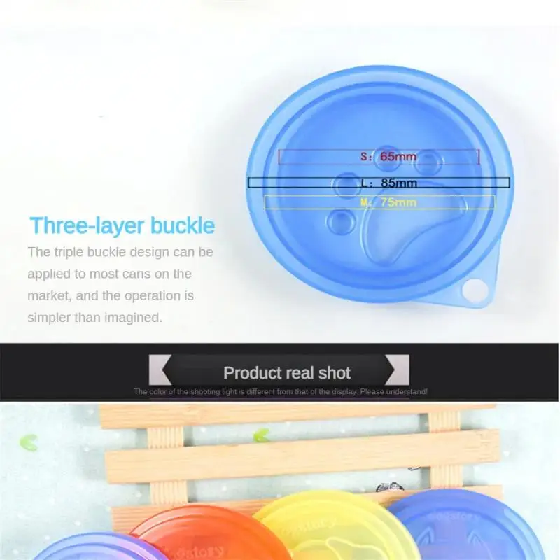 2PCS 3-In-1 Pet Food Can Plastic Lids Caps For Tins Universal Dog Cat Puppy Can Lid Seal Cover Pet Supplies Can Lid For Tins