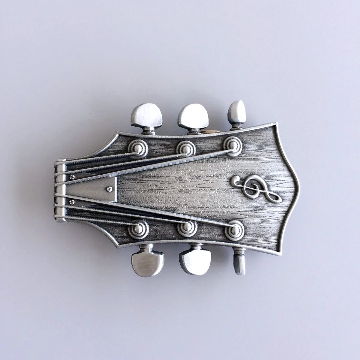 Antique Silver Vintage Style Guitar Music Belt Buckle BUCKLE-MU044AS and AB BK BL PK RD SL WH