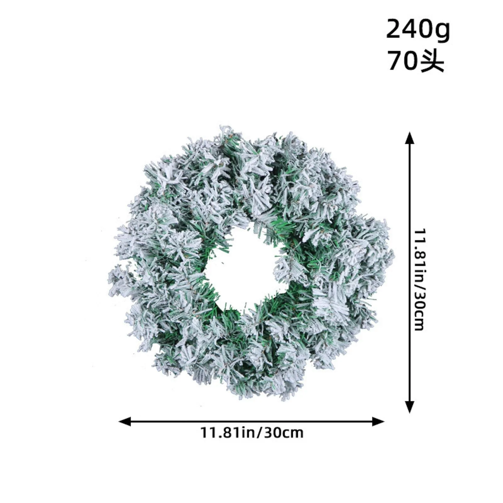 Christmas Surface Covered With Snow Pvc Rattan Ring Xmas Simulation Snow Cover Pine Needles Party Window Christmas Decorations