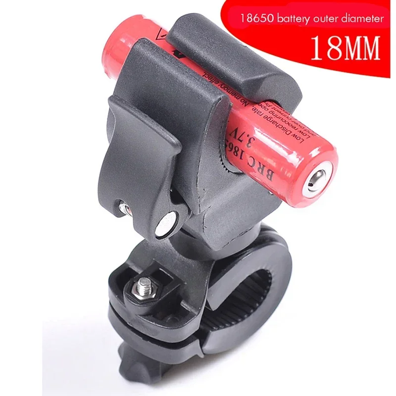 1PC Universal Bicycle Handlebar Flashlight Clip 90°Rotating LED Torch Mount Clamp Holder for Bike Adjustable Grip Bracket