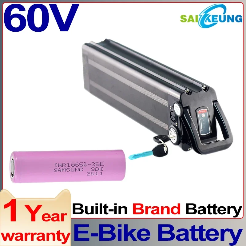 Silverfish 60v 60ah Batterie Titanate Frame Fahrrad 48v72v EBike Akku Accu Electric Bicycle 3000w 20 30 40 50ah  Lithium Battery