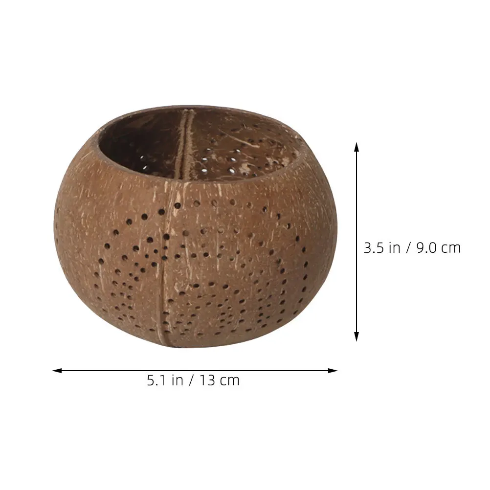 Tigela de salada de casca de coco exclusiva, tamanho grande, multiuso, tigela de servir alimentos, frutas, sobremesa, armazenamento de casca de coco