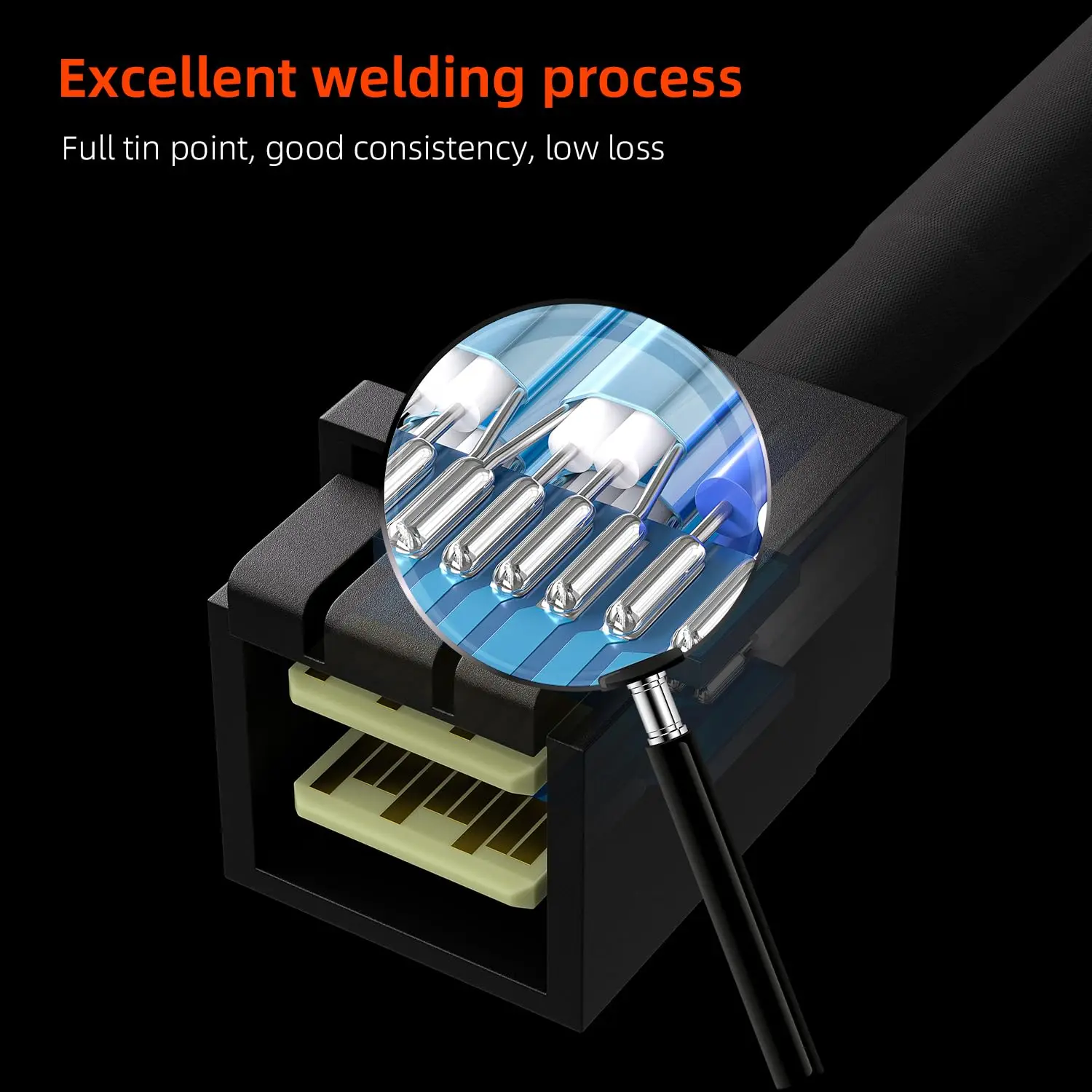 كابل SAS صغير 0.5 متر/1 متر SFF-8643، SFF-8643 إلى 8643، لمحرك الأقراص الصلبة/SSD/RAID، نقل البيانات عالي السرعة، لوحة الكترونية معززة لتخزين الخادم، PC Hard