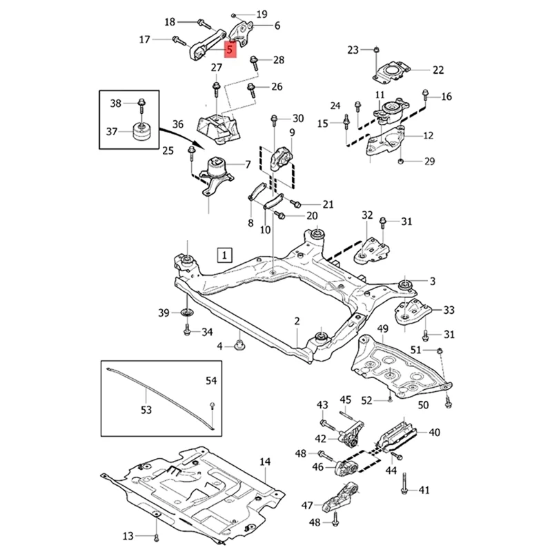 BB-Engine Mount Transmission Bracket 30680474 31430441 LR000597 For Volvo S60 S80 V70 XC60 XC70 2011-2014 Land Rover LR2