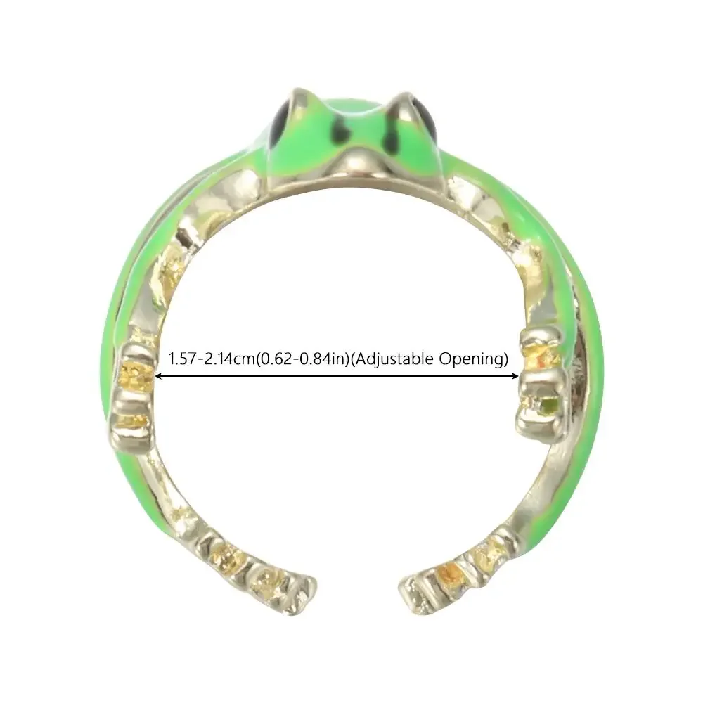 جديد الأصالة شجرة الضفدع حلقة افتتاح لطيف قابل للتعديل حلقة الحيوان شكل سبيكة مجوهرات اكسسوارات للنساء