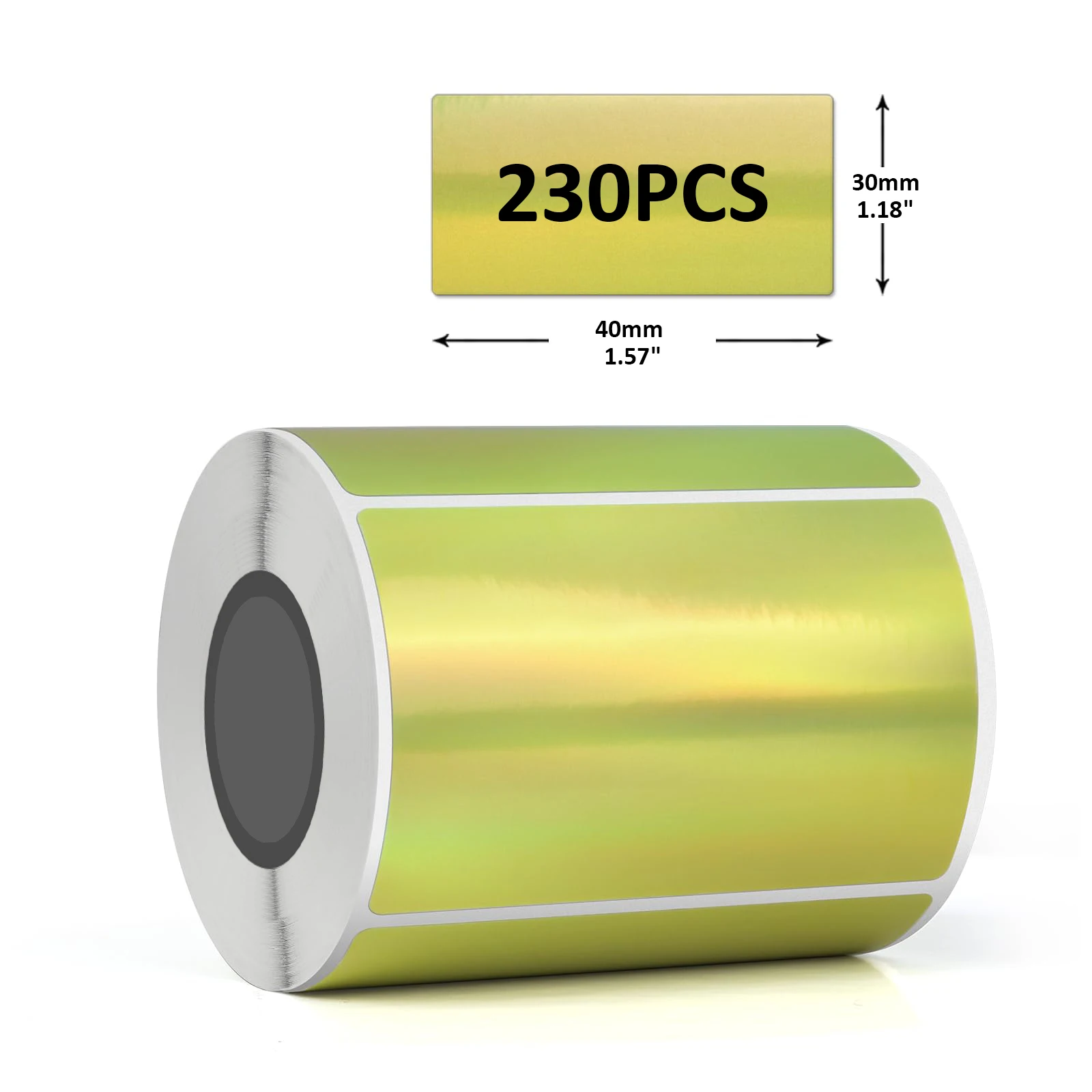

Gold Laser Thermal Labels - Metallic Waterproof Adhesive for Luxury Packaging & Gifts