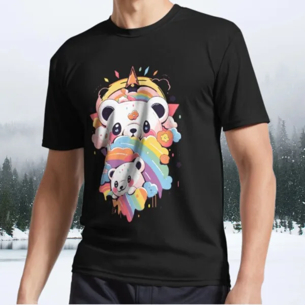 Panda Active Logo Me'ns T-Shirt Funny Size S to 5XL