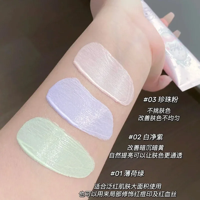 Flower Knows Shell Pearl Series Foundation Liquid Facial Brightening Primer แต่งหน้าเบาและติดทนนาน