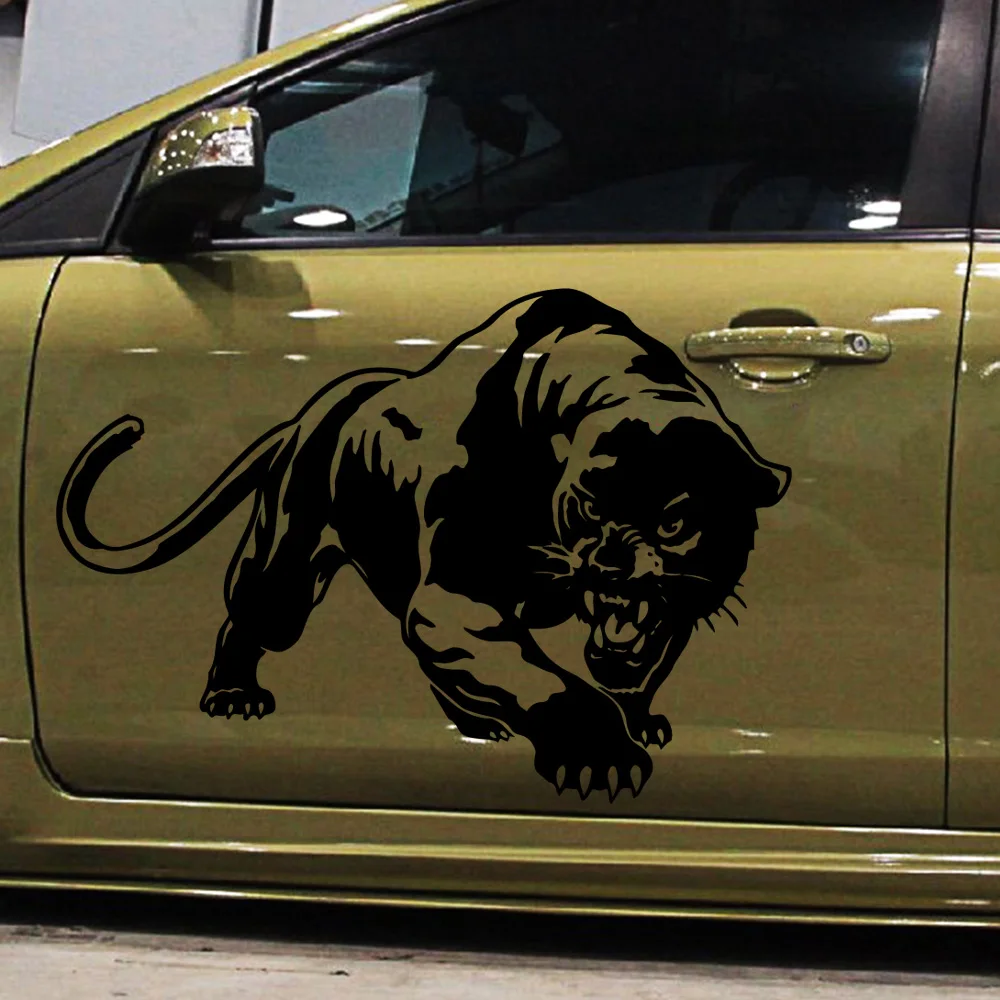 Cartoon Lions, panthers, elk, scorpions, lions, wolves Stickers On The Car Waterproof Vinyl Funny Crazy Cat Sticker Accessories