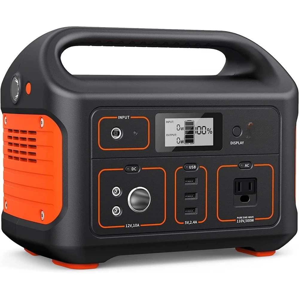 

Portable Power Station Explorer 500, 518Wh Outdoor Solar Generator Mobile Lithium Battery Pack with 110V/500W AC Outlet