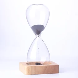 Magnetic Hourglass With Base Magnetic Suction For Reading Work Home Decoration Black Funnel Timer Simple And High-End Hourglass