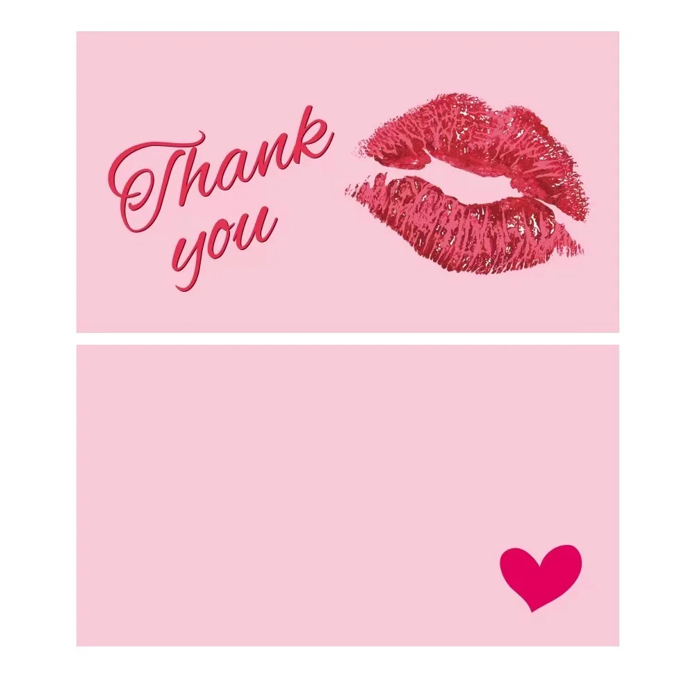 10-30pcs Pink Double Sided Thank You Cards For Small Business Gift Card Party Decoration Supplies Greeting Cards