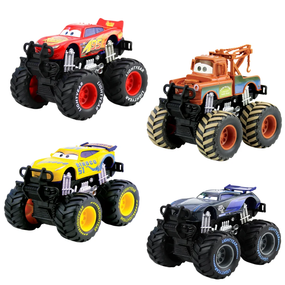 

Disney Pixar Cars Lightning McQueen Mater 4WD-4 с приводом на колесах, гоночный автомобиль, игрушки, инерционный внедорожник, детские рождественские подарки