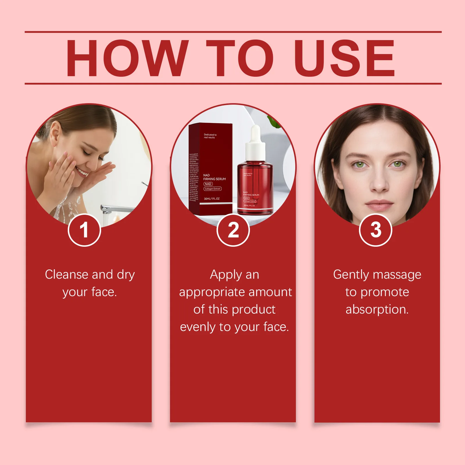 NAD Firming Serum Improve Wrinkle Enhance Skin Elasticity Smoothing Fine Lines Skin Revitalizing Hydrating Nourishing Essence