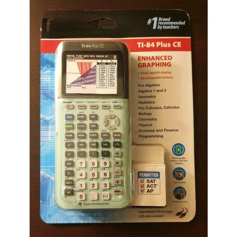 TI-84 plus Ce Color Screen Graphic Calculator Sat/AP/IB Exam