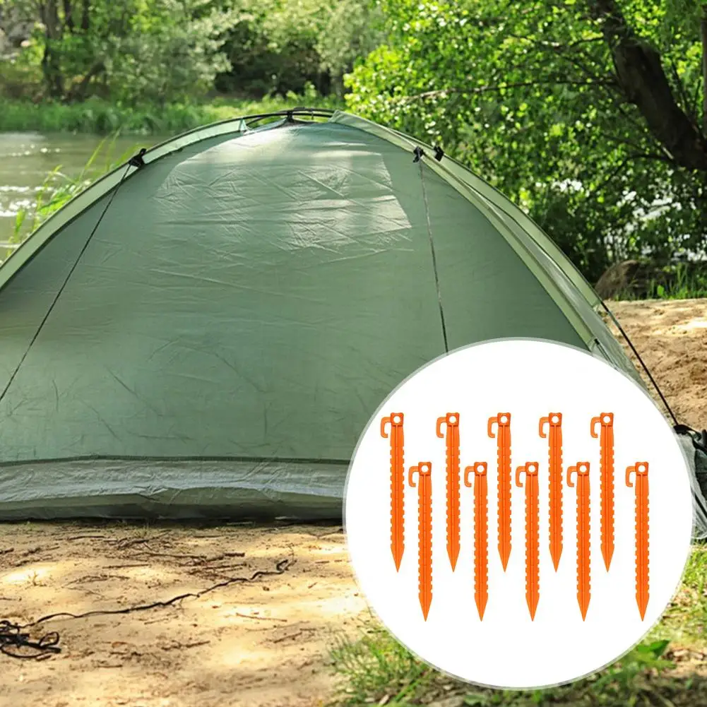 Tapered Tent Stakes Heavy Duty Tent Stakes Durable Windproof Ground Nails 10pcs Heavy Duty Tapered Design Camping Tent for Beach