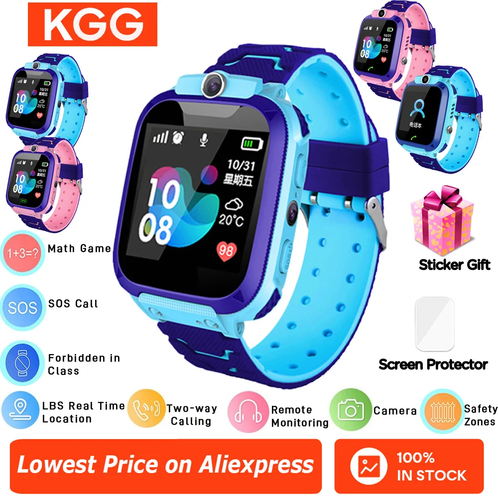 Reloj inteligente Q12 para niños, red 2G, llamada de voz SOS, cámara LBS, ubicación IP67, reloj inteligente resistente al agua para teléfono inteligente para niños.