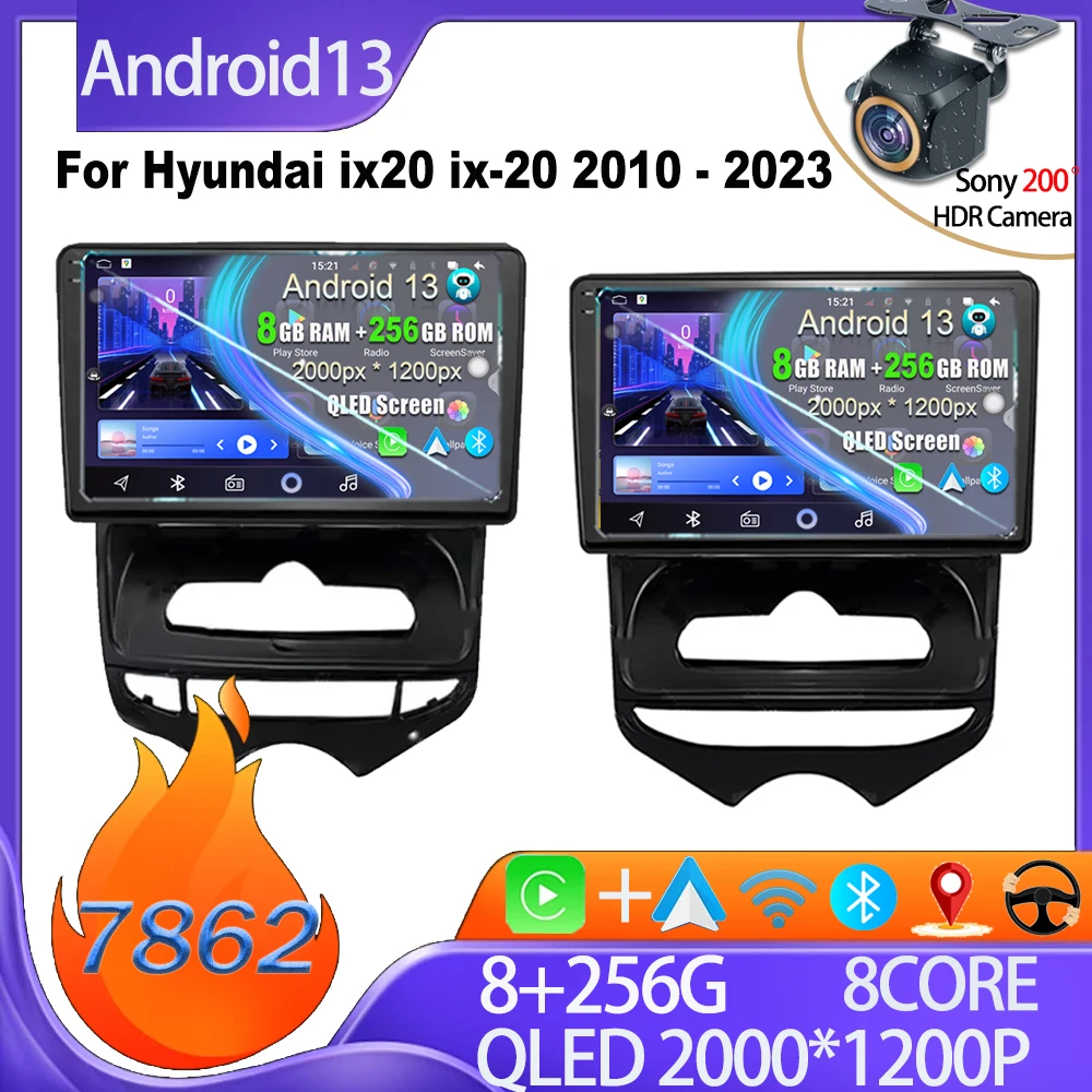 

Для Hyundai ix20 ix-20 2010 - 2023 Android радио Wifi беспроводной Android автомобильный мультимедийный плеер No 2din DVD 8 Core Bluetooth