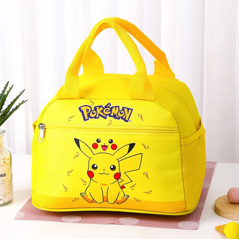 Pikachu Insulated Lunch Bag, Portable Lunch Box Storage Bag, Foldable Insulated Cooler Handbag,Perfect For Office School Picnic