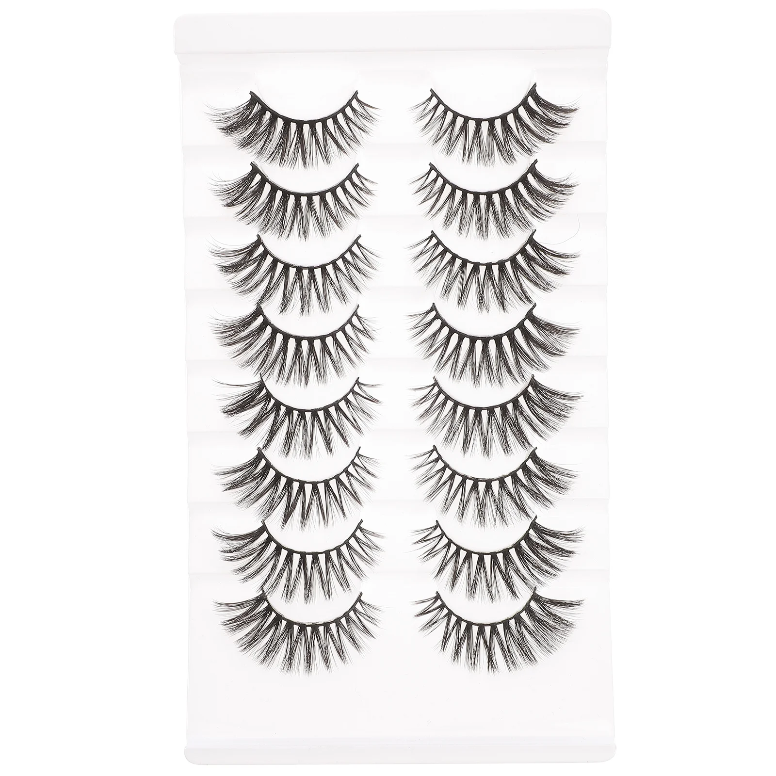 8Pairs Makeup Eyelashes False Lashes Thick Natural Finish Lightweight Non-Irritating for All-Day Wear Suitable for Photoshoots