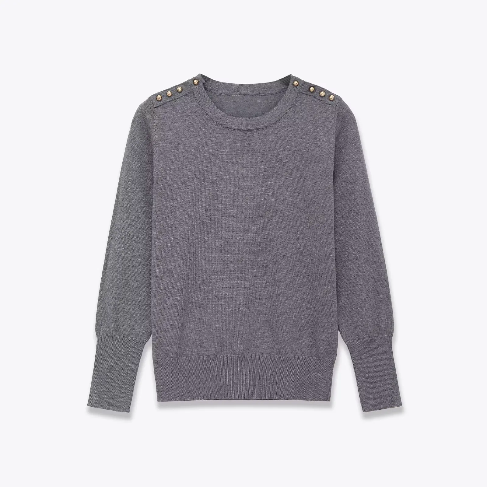 Autunno in stile europeo e americano nuova camicia casual con fondo tutto-fiammifero maglione con bottoni e collo rotondo