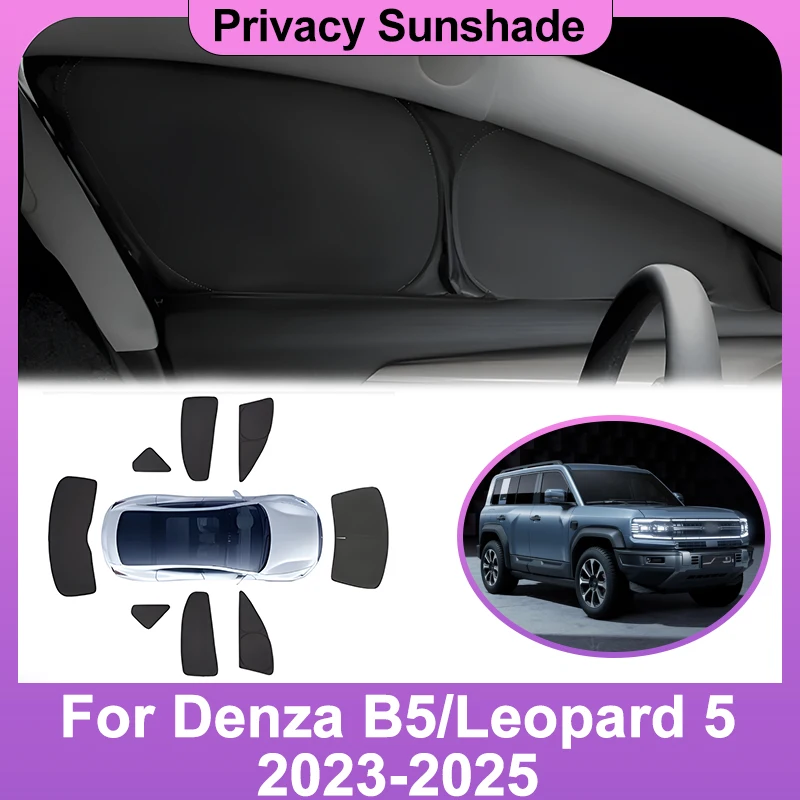 

Аксессуары для Fangchengbao Bao 5 Denza B5 Leopard 5 2023 ~ 2025, автомобильные шторы, лобовое стекло, солнцезащитные козырьки, блокирующий свет, козырек