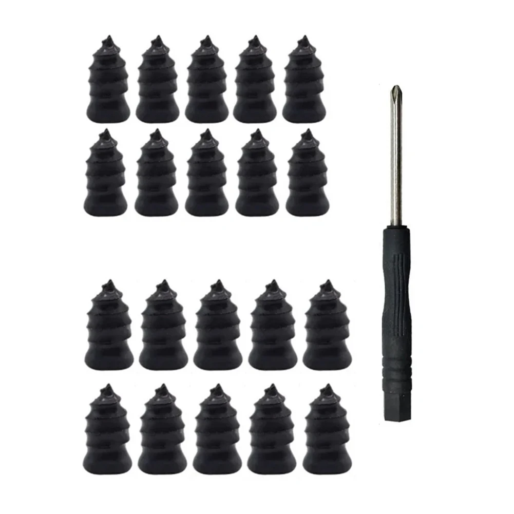 21Pcs Tire Repair Nails with Rubber Screws and Portable Toolbox for Maintenance of Cars Motorcycles Bicycles and Trucks