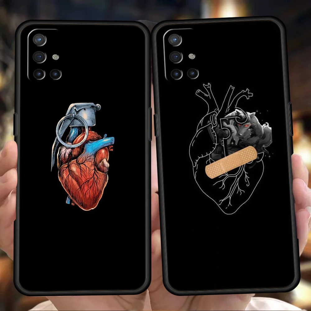 Heart Art Phone Case for Oneplus Nord N100 N10 10 7 8 9 10R 9R 7T 8T N200 CE 2 2T 9RT Z Pro 5G Silicone Cover Shell Capas Coque