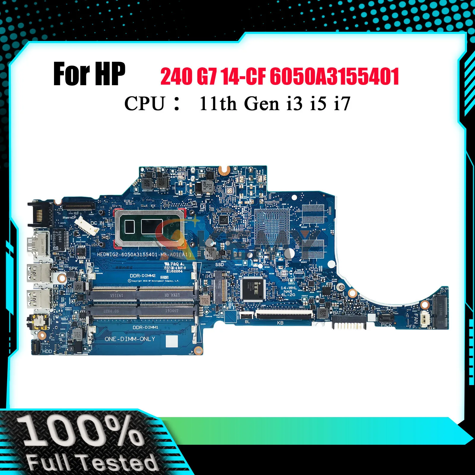 

6050A3155401 для HP Pavilion 240 G7 14-CF, материнская плата для ноутбука L83332-601 L83332-501 с процессором 5405U DDR4, 100% полностью протестировано